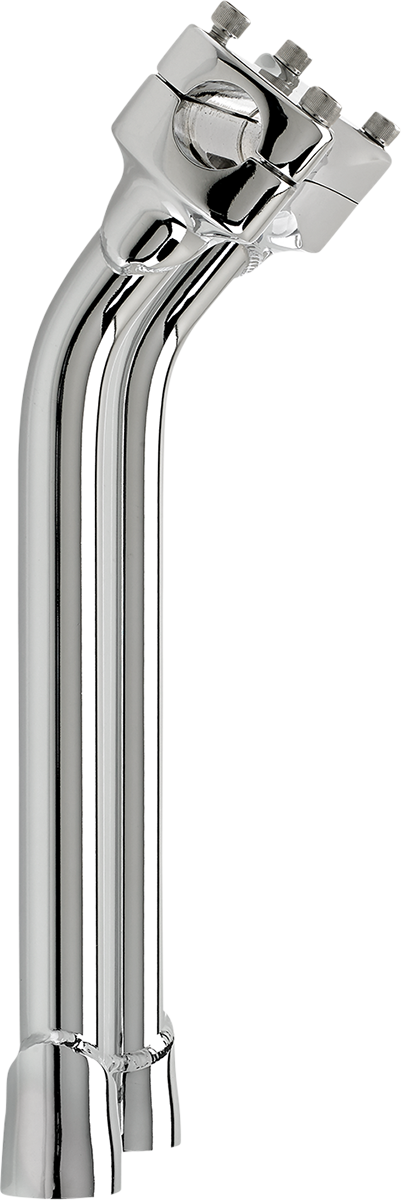 Chrome BILTWELL Risers Murdock oversized 12-inch pullback handlebars for motorcycles, featuring a sleek handlebar design.