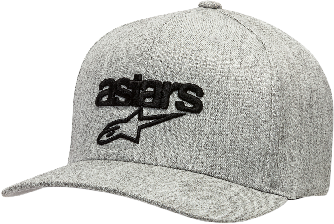 Alpinestars Heritage Hat in Heather Gray and Black, large/XL, featuring a casual protective gear style with embroidered logo.