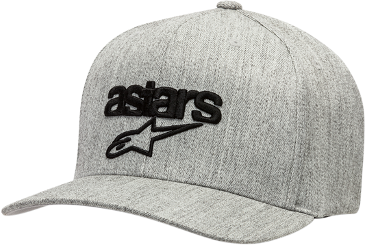 Alpinestars Heritage Hat in Heather Gray and Black, large/XL, featuring a casual protective gear style with embroidered logo.