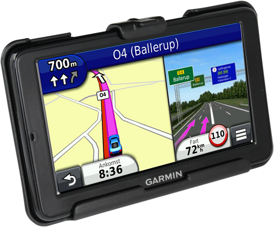 RAM MOUNTS Garmin Nuvi 2595 device cradle for engine installation, designed by Bill's Exhausts with secure mounting features.