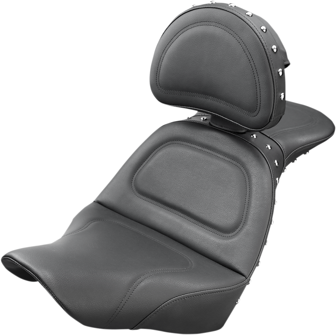 Bill's Exhausts SADDLEMEN Explorer Special Seat with backrest for motorcycle, featuring ergonomic design and durable materials.