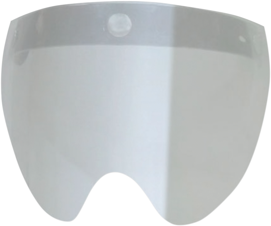 Silver mirror AFX 3-Snap Flip Shield for helmets, short design, compatible with Bill's Exhausts helmets parts.