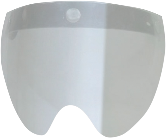 Silver mirror AFX 3-Snap Flip Shield for helmets, short design, compatible with Bill's Exhausts helmets parts.