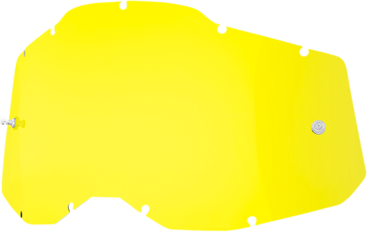 100% Accuri 2/Racecraft 2/Strata 2 Lens - Yellow 59077-00003 - Howling Moto