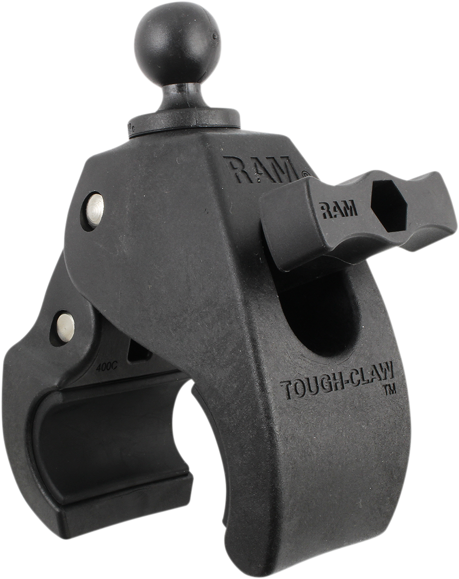 RAM MOUNTS Ball Mount with Tough-Claw Base for 1" to 2-1/4" engines, compatible with Bill's Exhausts products.