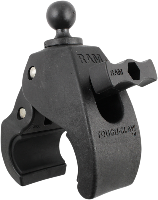 RAM MOUNTS Ball Mount with Tough-Claw Base for 1" to 2-1/4" engines, compatible with Bill's Exhausts products.