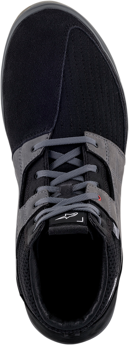 Alpinestars Primer Shoes in black and gray, US size 10, showing the sporty design and durable material of the footwear.