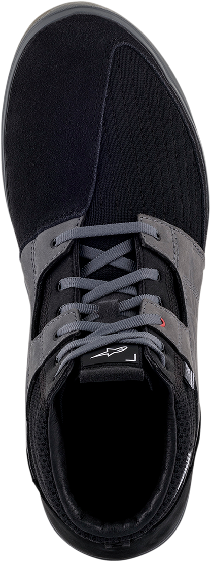 Alpinestars Primer Shoes in black and gray, US size 10, showing the sporty design and durable material of the footwear.