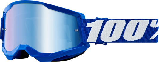 100% Strata 2 Goggles - Blue - Blue Mirror 50028-00002 - Howling Moto