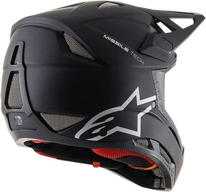 Alpinestars Missile Tech helmet in matte black with MIPS® protection, size XS, featuring sleek aerodynamic design.