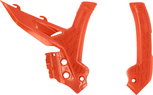 Orange ACERBIS X-Grip KTM frame guards for bike body protection, designed for OEM '16 KTM models, featuring durable construction.