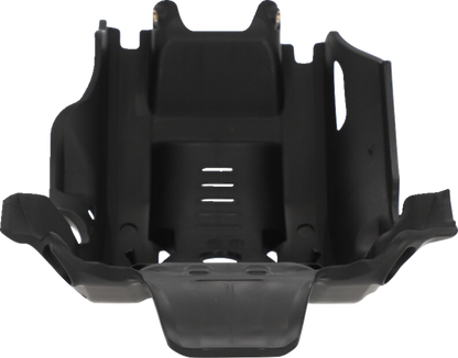 Black Acerbis skid plate for Husqvarna FC 450 and KTM 450 SX-F 2023 motorcycle, providing body protection.