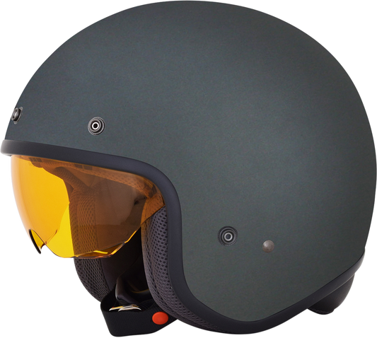 Bill's Exhausts AFX FX-142Y helmet in Frost Gray, large size, with aerodynamic design and secure chin strap.