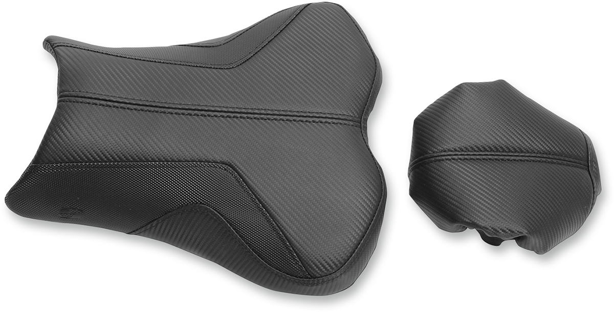 Bill's Exhausts SADDLEMEN GP-V1 Standard Seat for ZX '08-'18 motorcycle, showing the black, contoured seat design.