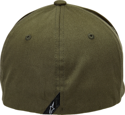 Bill's Exhausts Alpinstars Corp Shift 2 hat in military black, small/medium size, with adjustable strap and embroidered logo.
