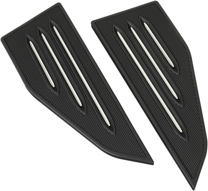 Bill's Exhausts SHOW Chrome Passenger Board Inserts for GL18 engine, shiny chrome finish, detailed metal construction.