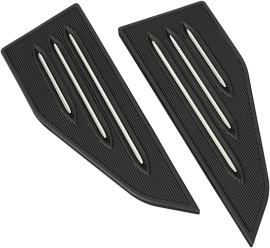 Bill's Exhausts SHOW Chrome Passenger Board Inserts for GL18 engine, shiny chrome finish, detailed metal construction.