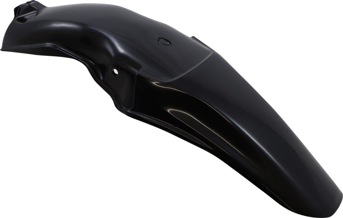 Acerbis black rear fender for motorcycle, body part with mounting points, designed for durability and style.