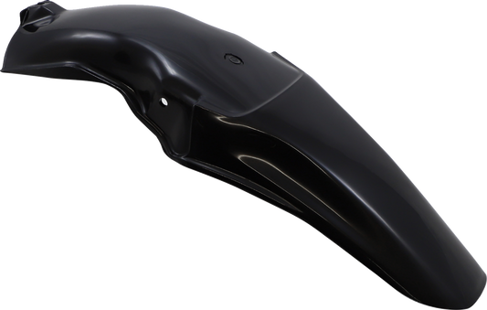 Acerbis black rear fender for motorcycle, body part with mounting points, designed for durability and style.