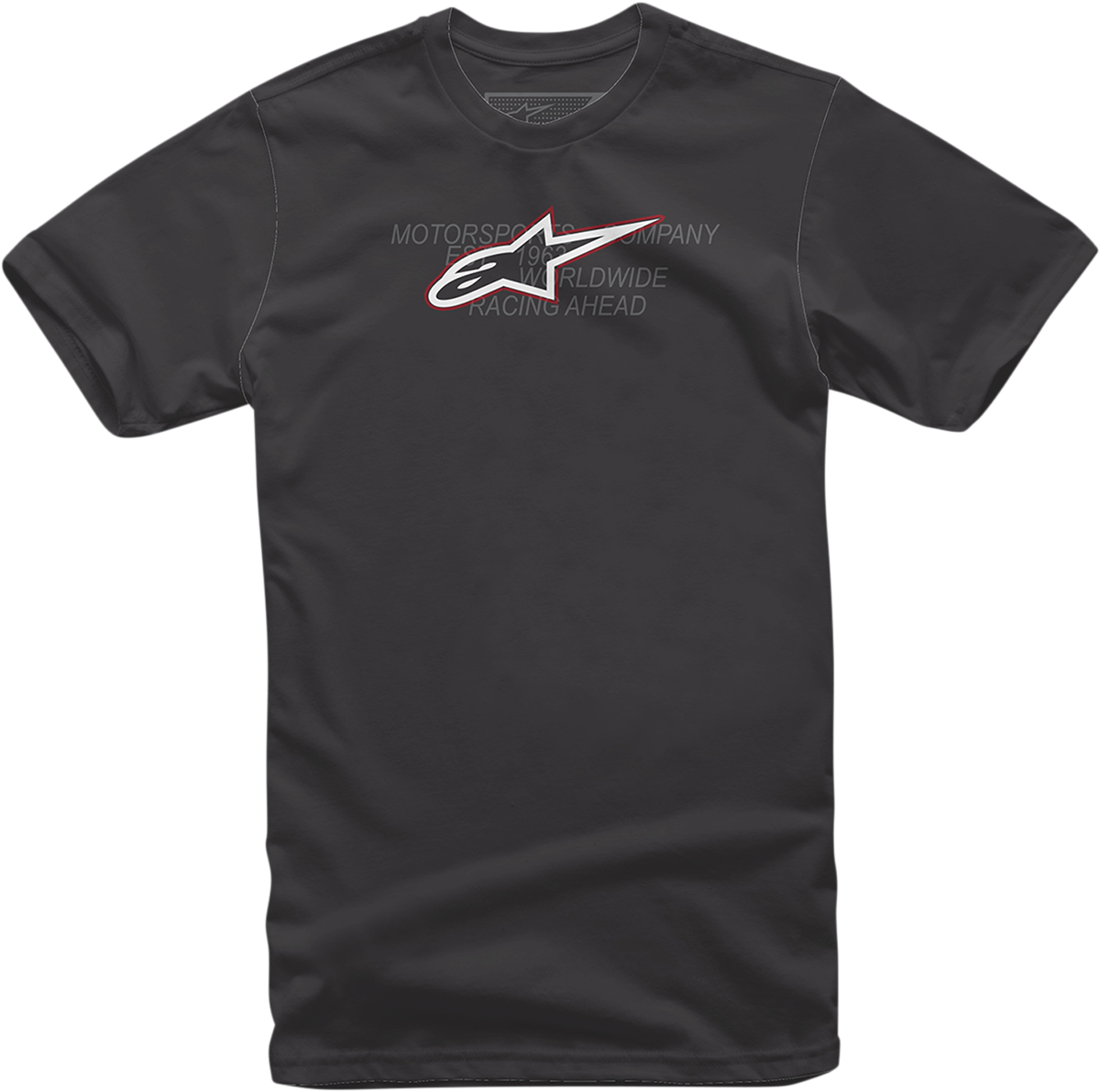 Black Alpinestars Truth T-Shirt in XL size, featuring a casual fit with the Alpinestars logo, on a plain background.