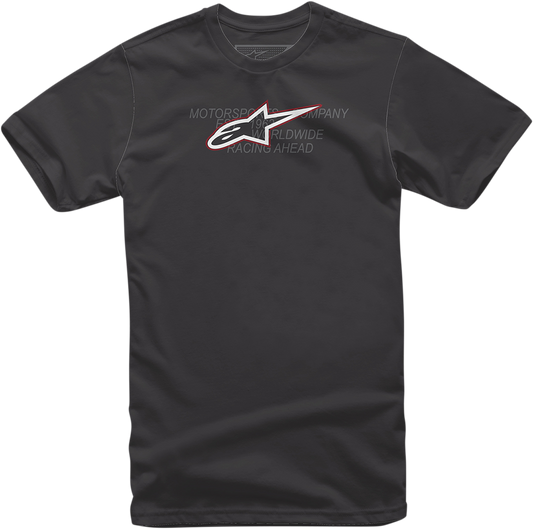 Black Alpinestars Truth T-Shirt in XL, displayed flat with visible logo and fabric texture, showcasing casual men's T-shirt style.
