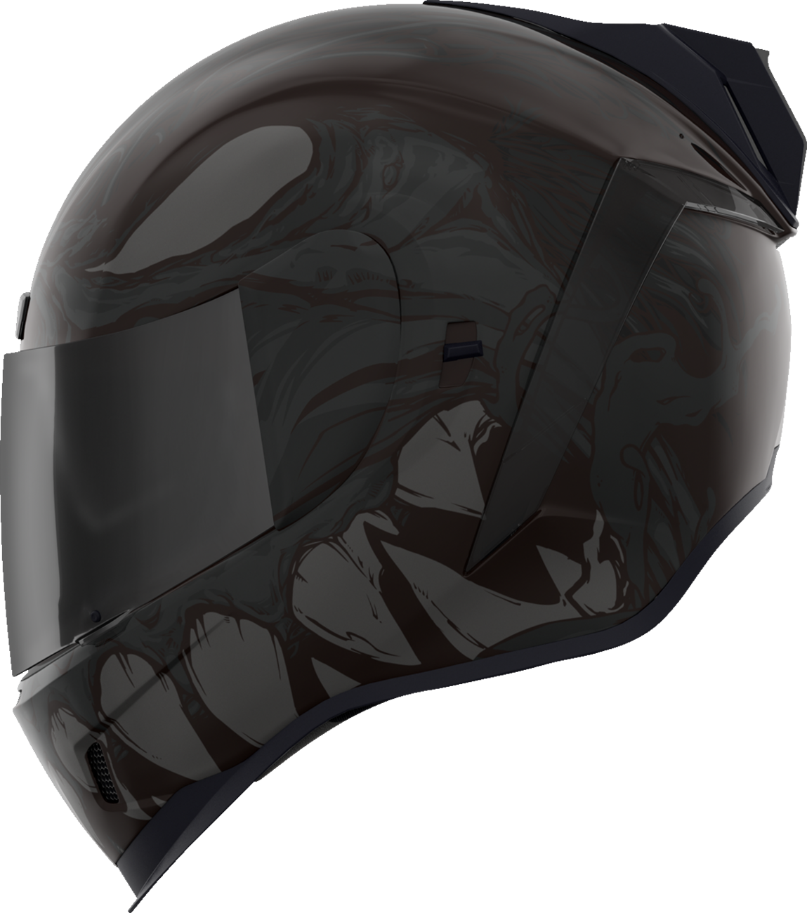 Dark black ICON Airform™ helmet with MIPS® technology in 2XL size, featuring a sleek design and adjustable straps.