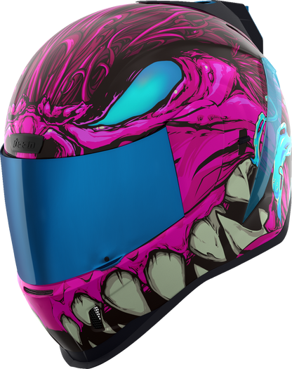 Pink ICON Airform™ helmet with MIPS® technology, Manik'RR design, size 3XL, featuring a lightweight, protective motorcycle helmet.