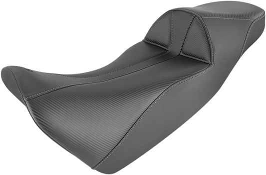 Black SADDLEMEN Adventure Tour seat for Honda Africa Twin, one-piece stitched design, compatible with standard mounting systems.