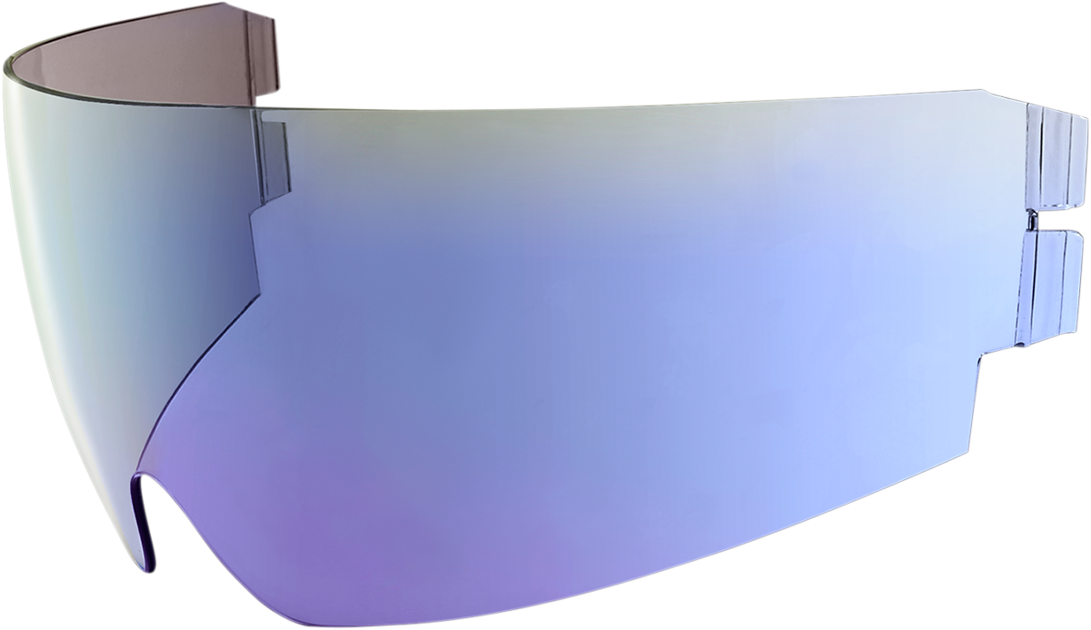 Bill's Exhausts ICON Alliance GT/Airflite/Airform Dropshield RST Blue helmet parts, featuring a clear blue shield and sleek design.