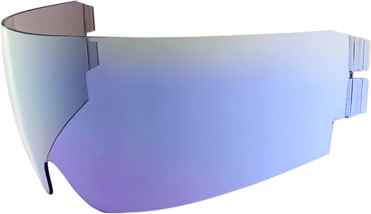 Bill's Exhausts ICON Alliance GT/Airflite/Airform Dropshield RST Blue helmet parts, featuring a clear blue shield and sleek design.