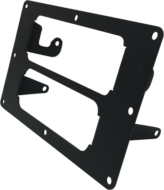 Bill's Exhausts NAVATLAS Intercom/Radio Mounting Bracket for engine, universal BCU91, shown mounted on vehicle engine.
