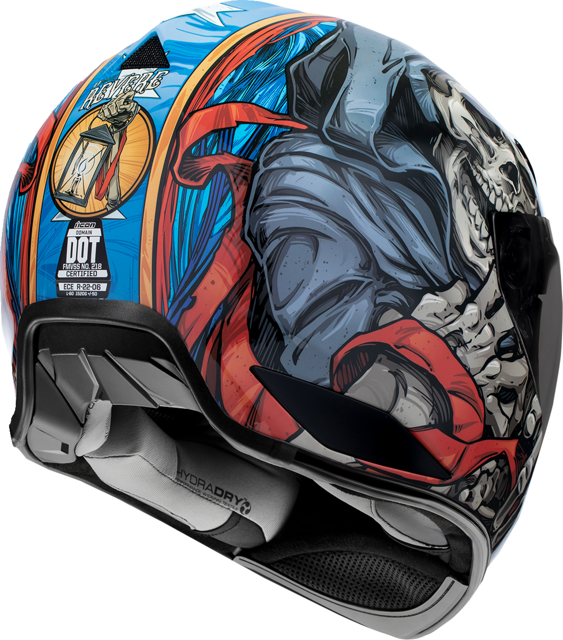 Bill's Exhausts ICON Domain™ Helmet Revere Glory 2XL helmet with sleek design and glossy finish, shown from the side.