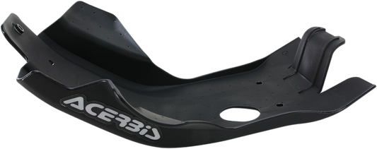 Black Acerbis skid plate for Husqvarna and KTM motorcycles, durable body protection part with product code 2421160001.