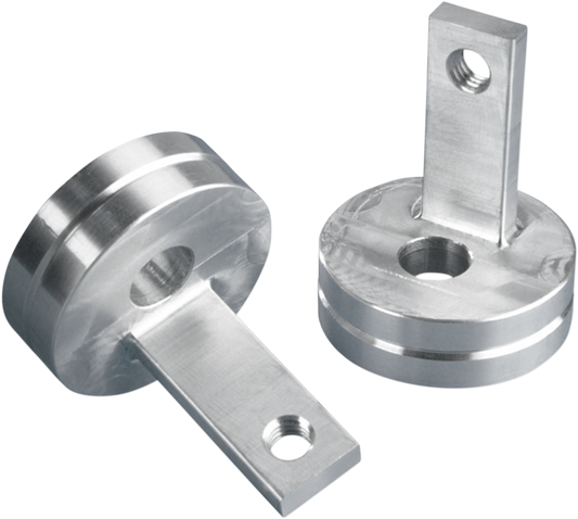 Bill's Exhausts SHOW CHROME Turn Signal Relocation Adapter Kit for engine, with metal components and wiring for motorcycle turn signal adjustment.