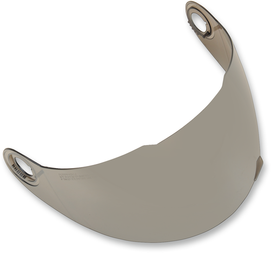 Silver mirror outer shield for AFX FX-36 helmet, designed by Bill's Exhausts, featuring a sleek reflective surface.