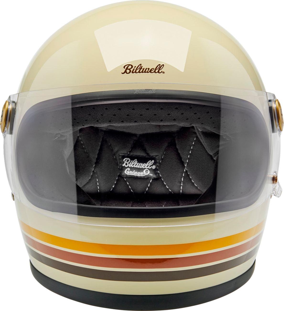 BILTWELL Gringo S helmet in gloss desert spectrum finish, XL size, featuring a sleek motorcycle helmet design.