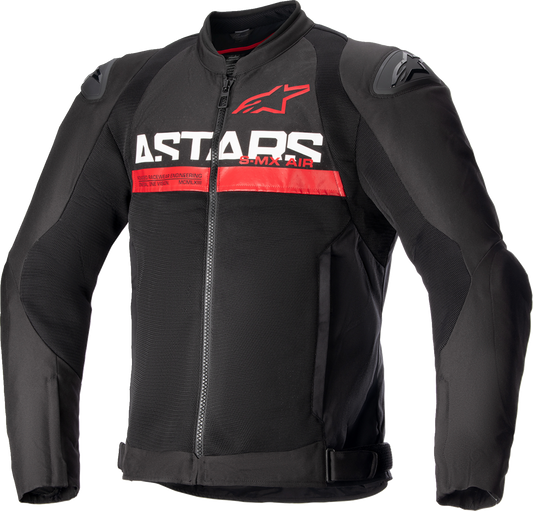 Alpinestars SMX Air motorcycle jacket in black and red, 2XL, featuring protective armor and lightweight design.