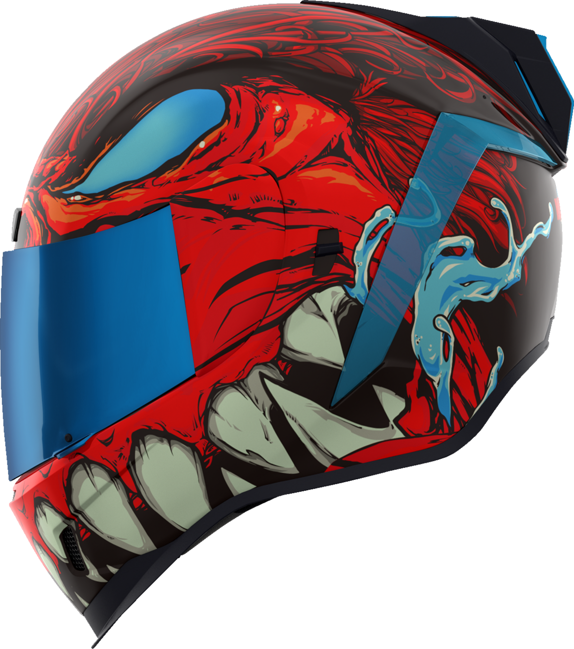 ICON Airform™ Helmet by Bill's Exhausts in red, small size, featuring MIPS® safety technology and a sleek aerodynamic design.