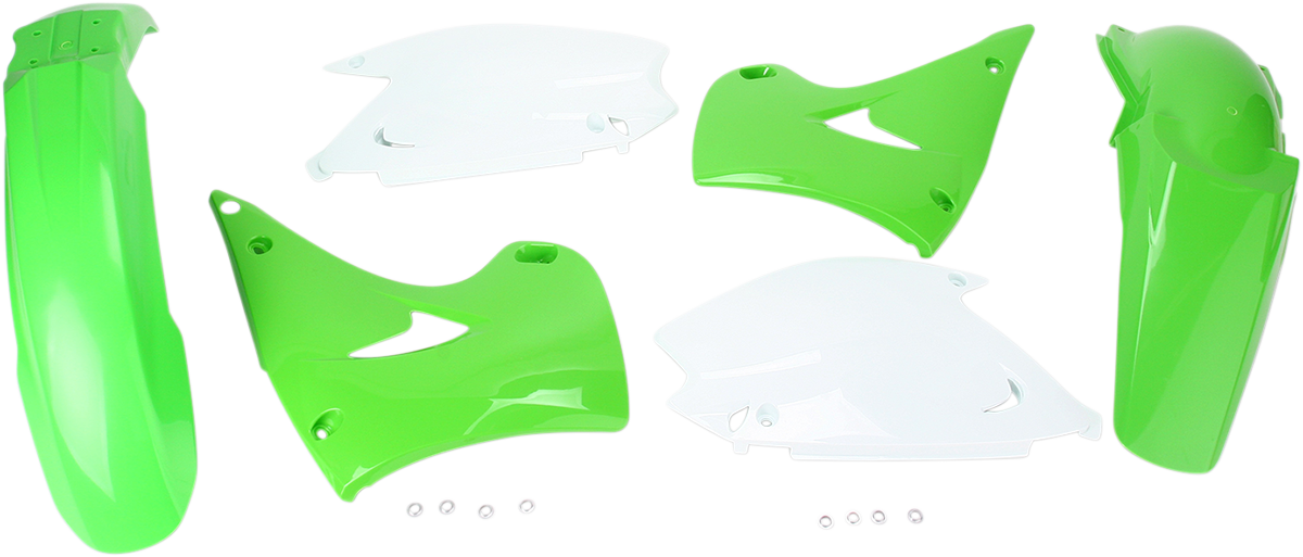 A replacement body kit for KTM KX125/250 dirt bikes, OEM quality, in matching color and design, compatible with 2003-2008 models.