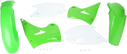 A replacement body kit for KTM KX125/250 dirt bikes, OEM quality, in matching color and design, compatible with 2003-2008 models.