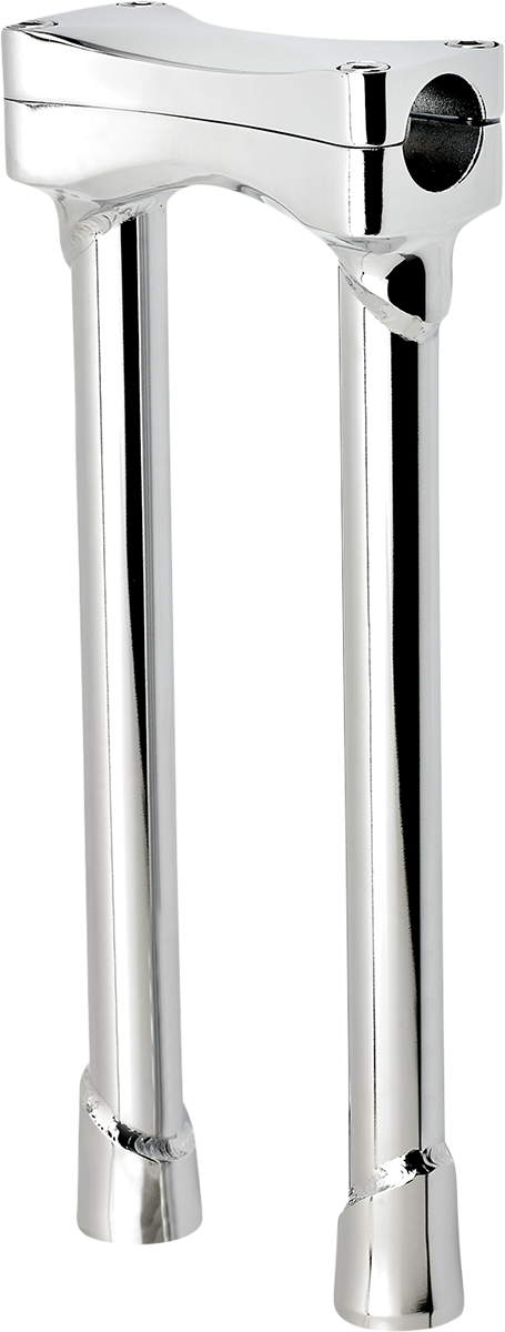 Chrome BILTWELL Murdock oversized 12-inch handlebars with risers, designed for custom motorcycle handlebars.