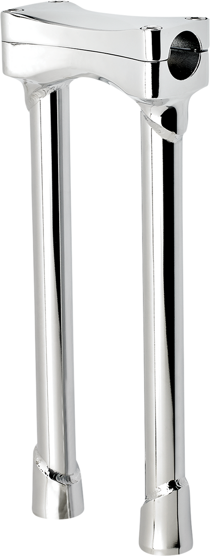 Chrome BILTWELL Murdock oversized 12-inch handlebars with risers, designed for custom motorcycle handlebars.