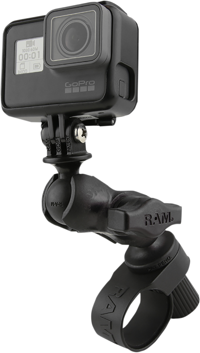 Bill's Exhausts RAM MOUNTS GoPro bike mount for engines, featuring secure attachment and durable design for action cameras.