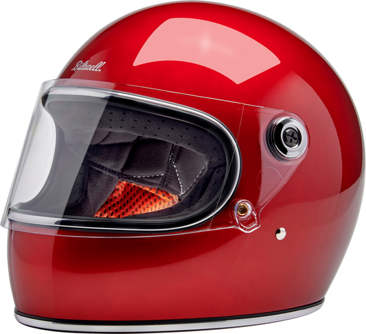 BILTWELL Gringo S helmet in metallic cherry red, XL size, with a glossy finish and sleek aerodynamic design.