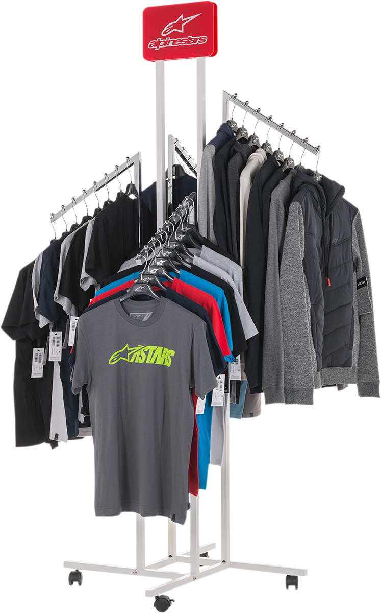 Alpinestars 4-Way protective gear display with black and red accents, showcasing advanced safety features and durable construction.