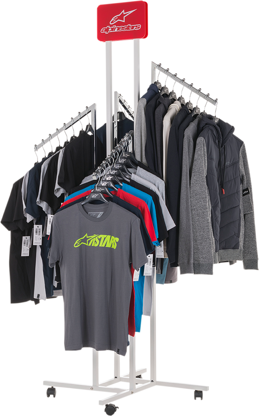 Alpinestars 4-Way protective gear display with black and red accents, showcasing advanced safety features and durable construction.