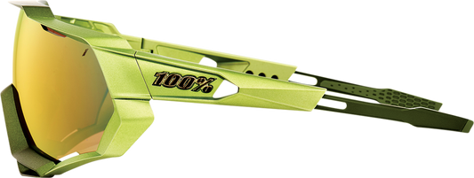 Bill's Exhausts 100% Speedtrap Viperidae sunglasses with bronze mirror lenses, sporty frame, and stylish design.