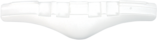 White ICON Mainframe/Alliance™ Breath Deflector helmet part for motorcycle helmets, designed to improve airflow and comfort.