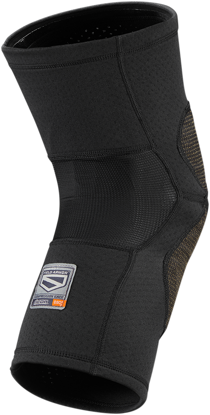 ICON Field Armor™ Compression Knee Guards - Black - Medium 2704-0501 - Howling Moto