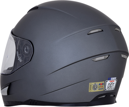 Bill's Exhausts AFX FX-99 helmet in Frost Gray, large size, with smooth aerodynamic design and clear visor for motorcycle riding.